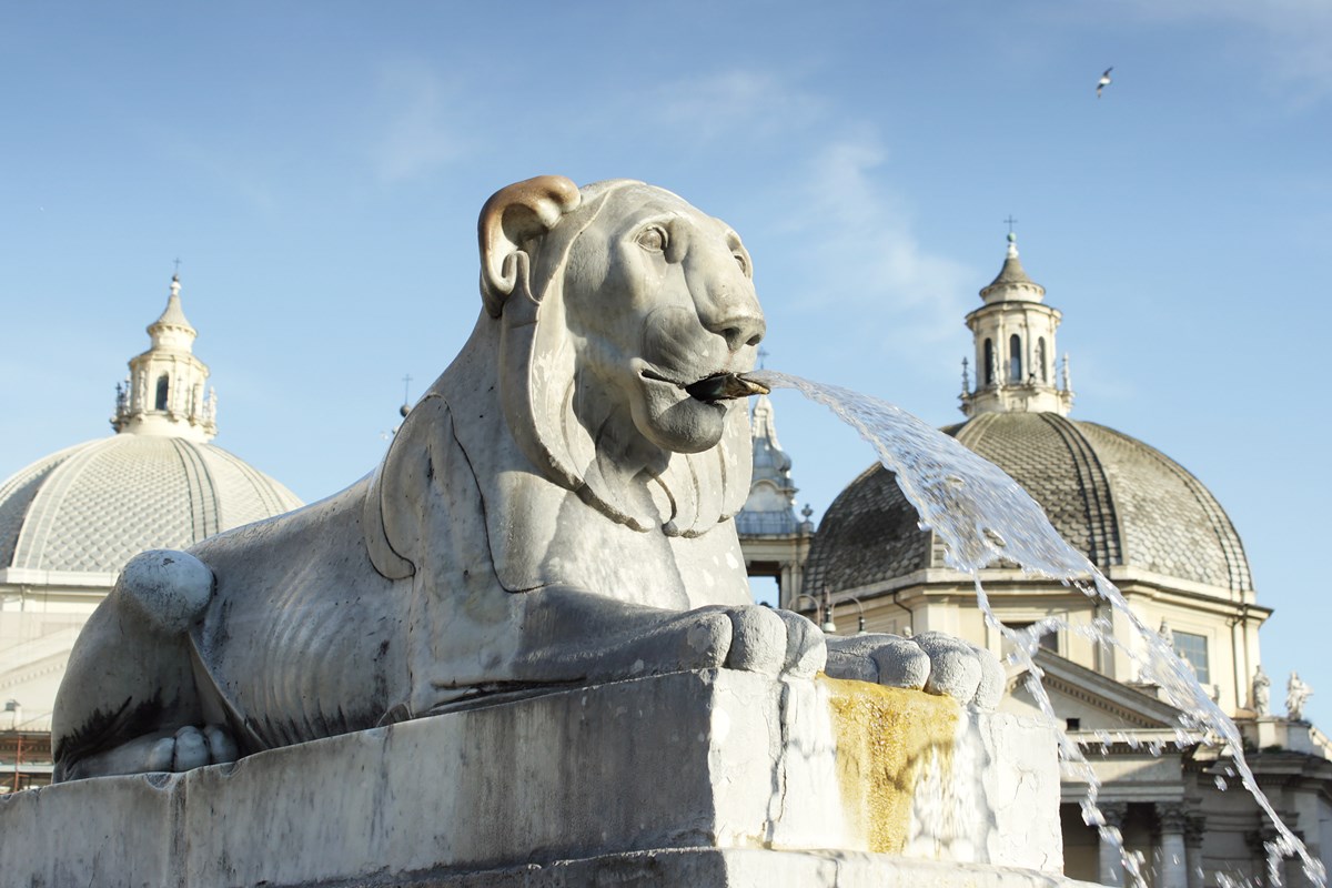 lion de fontaine piazza del popolo 2