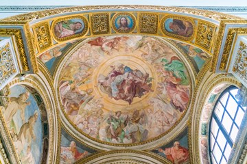 peinture de plafond santa maria in trastevere
